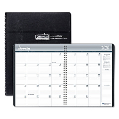 House of Doolittle Recycled Two Year Monthly Planner with Expense Logs, 8.75 x 6.88, Black Cover, 24-Month (Jan to Dec): 2023 to 2024 (268002)