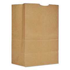 General Grocery Paper Bags, 75 lbs Capacity, 1/6 BBL, 12"w x 7"d x 17"h, Kraft, 400 Bags (SK1675)