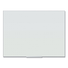 U Brands Floating Glass Ghost Grid Dry Erase Board, 48 x 36, White (2799U0001)