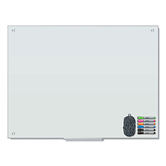 U Brands Magnetic Glass Dry Erase Board Value Pack, 48 x 36, White (3972U0001)