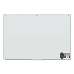 U Brands Magnetic Glass Dry Erase Board Value Pack, 72 x 48, White (3974U0001)