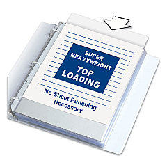 C-Line Super Heavyweight Poly Sheet Protectors, Non-Glare, 2", 11 x 8.5, 50/Box (61008)