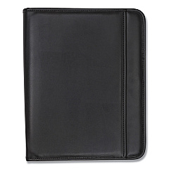 Samsill Professional Zippered Pad Holder, Pockets/Slots, Writing Pad, Black (70820)