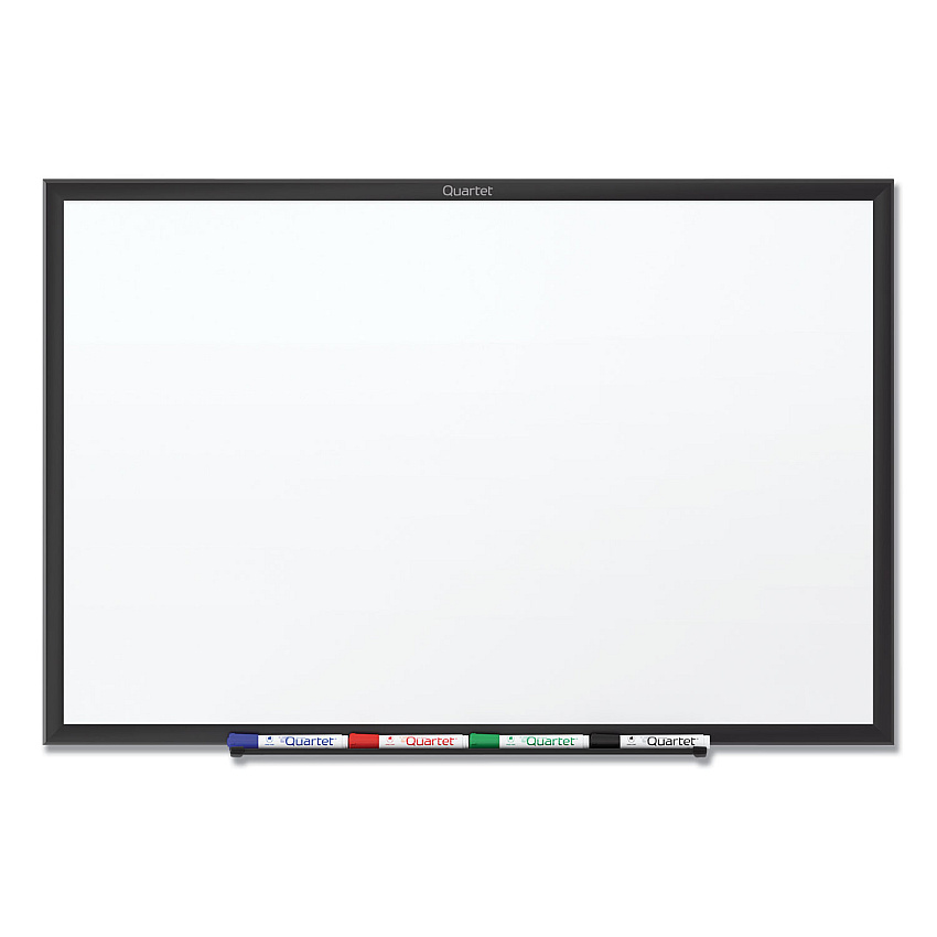 Quartet Classic Series Total Erase Dry Erase Board, 36 x 24, White Surface, Black Frame (S533B)