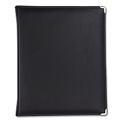 Samsill Classic Collection Zipper Ring Binder, 3 Rings, 1.5" Capacity, 11 x 8.5, Black (15250)