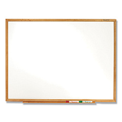Quartet Classic Series Total Erase Dry Erase Board, 96 x 48, Oak Finish Frame (S578)