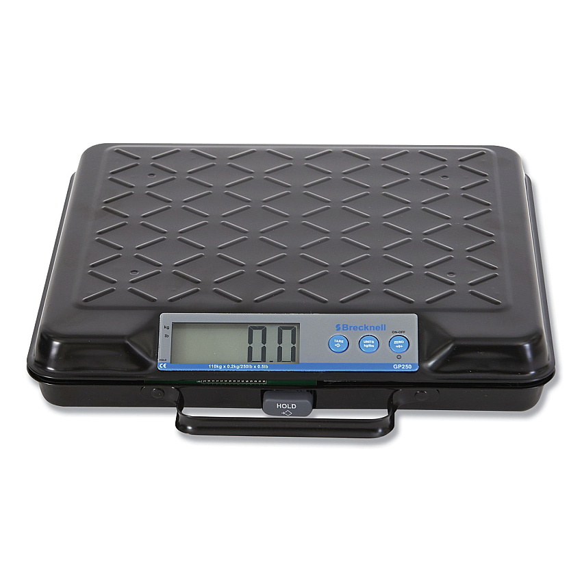 Brecknell Portable Electronic Utility Bench Scale, 250lb Capacity, 12.5 x 10.95 x 2.2  Platform (GP250)