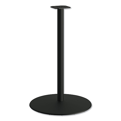 HON Between Round Disc Base for 42" Table Tops, 40.79" High, Black Mica (HBTTD42CBK)