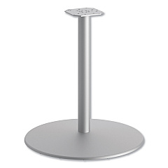 HON Between Round Disc Base for 30" Table Tops, Textured Silver (HBTTD30)