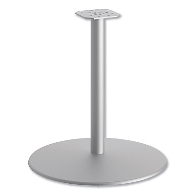 HON Between Round Disc Base for 30" Table Tops, Textured Silver (HBTTD30)