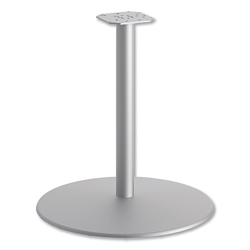 HON Between Round Disc Base for 30" Table Tops, Textured Silver (HBTTD30)