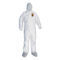 KleenGuard A45 Liquid/Particle Protection Surface Prep/Paint Coveralls, 2X-Large, White, 25/Carton (48975)
