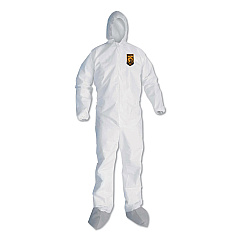 KleenGuard A45 Liquid/Particle Protection Surface Prep/Paint Coveralls, 3X-Large, White, 25/Carton (48976)