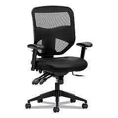 HON Prominent Mesh High-Back Task Chair, Supports Up to 250 lb, 17" to 21" Seat Height, Black (VL532SB11)