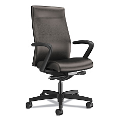 HON Ignition 2.0 Upholstered Mid-Back Task Chair, Supports Up to 300 lb, 17" to 22" Seat Height, Black (I2UL2FU10TK)