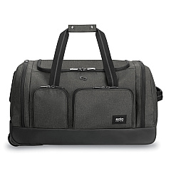 Solo Leroy Rolling Duffel, Fits Devices Up to 15.6", Polyester, 12 x 10.5 x 10.5, Gray (UBN98010)