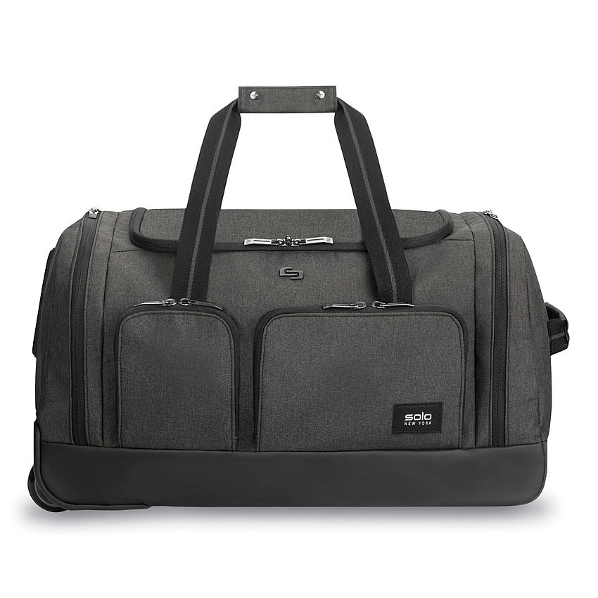 Solo Leroy Rolling Duffel, Fits Devices Up to 15.6", Polyester, 12 x 10.5 x 10.5, Gray (UBN98010)