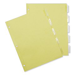 Universal Insertable Tab Index, 5-Tab, 11 x 8.5, Buff, 24 Sets (UNV20831)