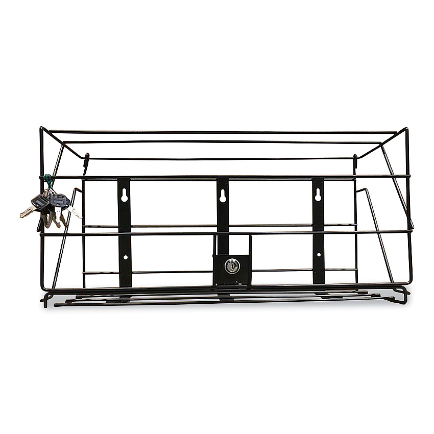 Boardwalk Locking Rack for 3 Liter PDC Cleaner Bottles, 1 Shelf, 24w x 10d x 12h, Black (BWK710058)