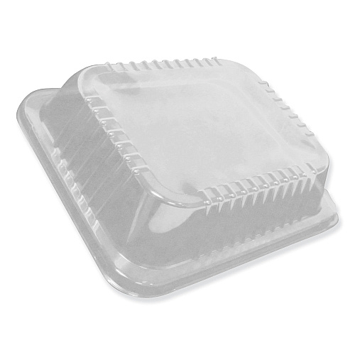 Durable Packaging Dome Lids for 12.63 x 10.5 Oblong Containers, 2.5" Half Size Steam Table Pan Lid, High Dome, Clear, 100/Carton (P4200100)