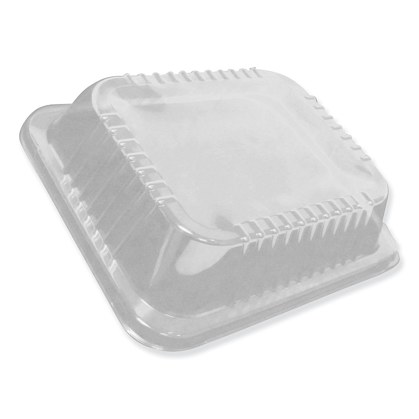 Durable Packaging Dome Lids for 12.63 x 10.5 Oblong Containers, 2.5" Half Size Steam Table Pan Lid, High Dome, Clear, 100/Carton (P4200100)