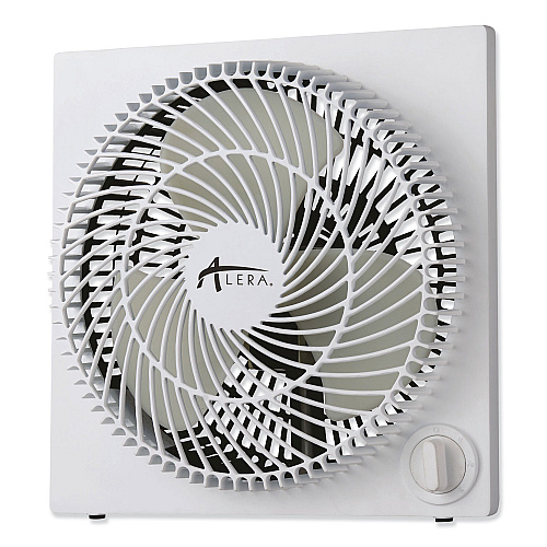 Alera 9" 3-Speed Desktop Box Fan, Plastic, White (ALEFANBX10B)