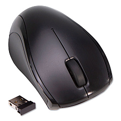Innovera Compact Mouse, 2.4 GHz Frequency/26 ft Wireless Range, Left/Right Hand Use, Black