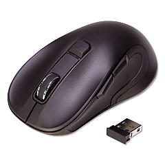 Innovera Hyper-Fast Scrolling Mouse, 2.4 Ghz Frequency/26 Ft Wireless Range, Right Hand Use, Black