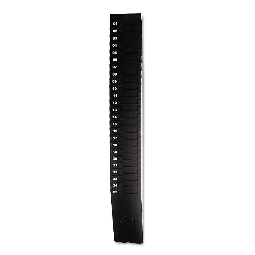 Lathem Time Time Card Rack for 9" Cards, 25 Pockets, ABS Plastic, Black (259EX)