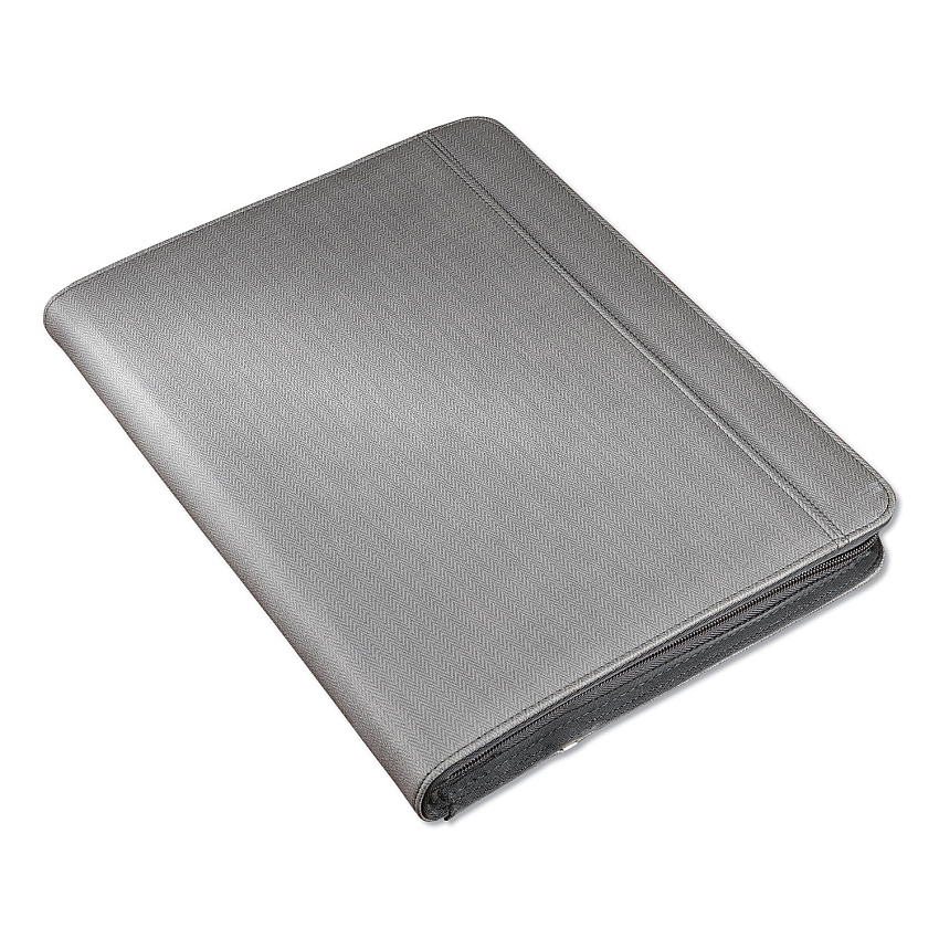 Artistic Power Padfolio, Zipper, 10.75 x 1.5 x 13.5, Polyurethane, Gray (ART5004TP)
