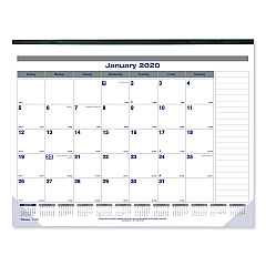 Blueline Net Zero Carbon Monthly Desk Pad Calendar, 22 x 17, White/Gray/Blue Sheets, Black Binding, 12-Month (Jan to Dec): 2023 (C177847)
