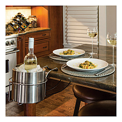 C-Line Wine By Your Side, Steel Frame/Red Wine Adapter/Ice Bucket, 161.06 cu in, Stainless Steel (20014)