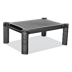 Innovera Large Monitor Stand With Cable Management, 12.99" X 17.1" X 6.6", Black, Supports 22 Lbs