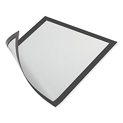 Durable DURAFRAME Magnetic Sign Holder, 5.5 x 8.5, Black Frame, 2/Pack (472101)