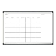 U Brands PINIT Magnetic Dry Erase Undated One Month Calendar, 36 x 24, White (2901U0001)
