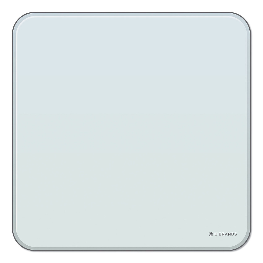 U Brands Cubicle Glass Dry Erase Board, 12 x 12, White (3690U0001)
