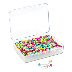 U Brands Map Push Pins, Plastic, Assorted, 1/2", 300/Pack (3086U0624)