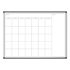 U Brands PINIT Magnetic Dry Erase Undated One Month Calendar, 48 x 36, White (2903U0001)