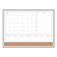 U Brands 4N1 Magnetic Dry Erase Combo Board, 24 x 18, White/Natural (3890U0001)