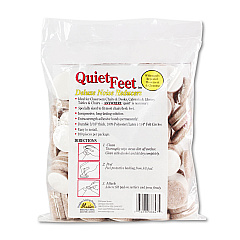 Master Caster Quiet Feet Deluxe Noise Reducers, 1.25" dia, Circular, Beige, 100/Pack (88847)