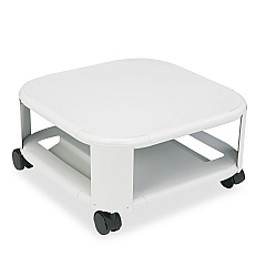 Master Mobile Printer Stand, Two-Shelf, 17.8w x 17.8d x 8.5h, Platinum (24050)