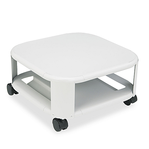 Master Mobile Printer Stand, Two-Shelf, 17.8w x 17.8d x 8.5h, Platinum (24050)