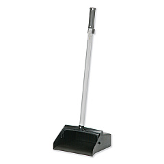 AbilityOne 7290014606663, SKILCRAFT, Lobby Dustpan, 12 x 11 Hopper, 32" Aluminum Handle, Black/Silver