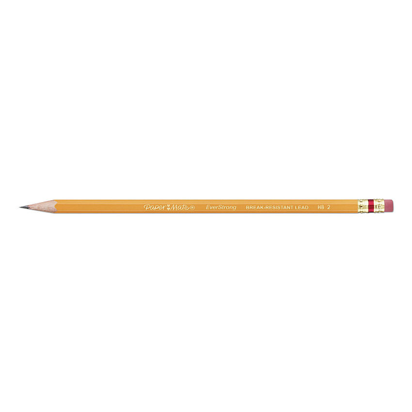 Paper Mate EverStrong #2 Pencils, HB (#2), Black Lead, Yellow Barrel, 24/Pack (2207846)