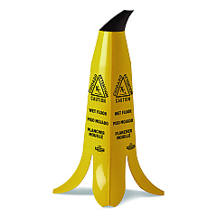 Impact Banana Wet Floor Cones, 11 x 11.15 x 23.25, Yellow/Brown/Black (B1001)