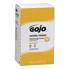 GOJO NATURAL ORANGE Smooth Lotion Hand Cleaner, Citrus Scent, 2,000 mL Bag-in-Box Refill, 4/Carton (7250)