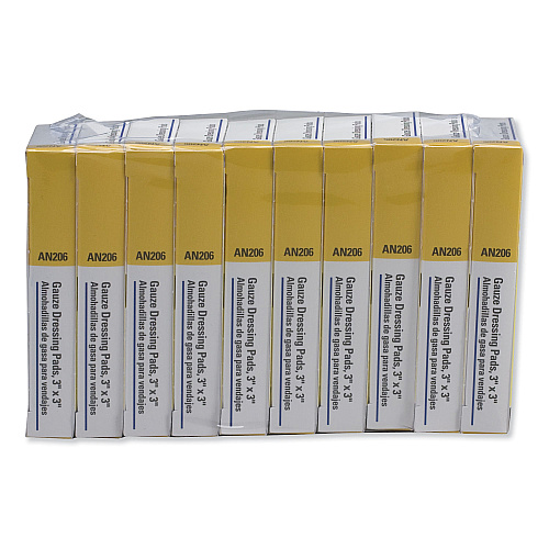 First Aid Only Refill Gauze Pads for Ansi-Compliant First Aid Kits/Cabinets, Sterile, 3 x 3, 40/Pack (AN20610)
