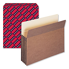 Smead Redrope Drop Front File Pockets, 3.5" Expansion, Letter Size, Redrope, 25/Box (73224)