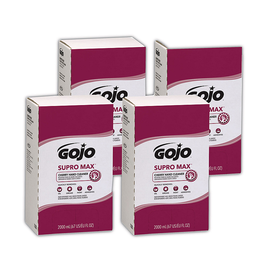 GOJO SUPRO MAX Cherry Lotion Hand Cleaner, 2,000 mL Refill, 4/Carton (728204)