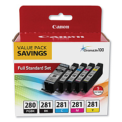 Canon PGI-280 CLI-281 5 Color Value Pack
